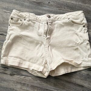 Women's white denim Shorts